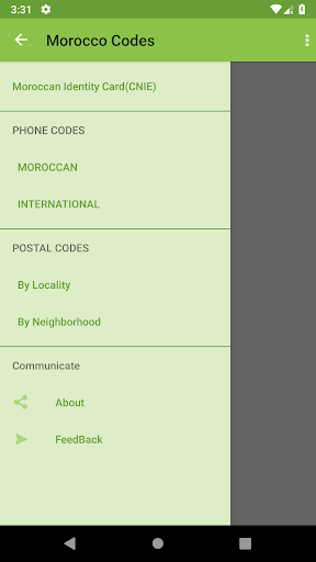 Morocco Codes Screen 2