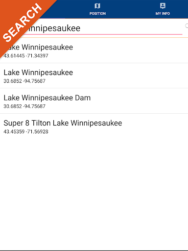 Screenshot of Lake Winnipesaukee GPS Charts