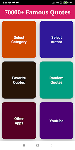 Android application 70,000+ Famous Quotes(Offline) screenshort