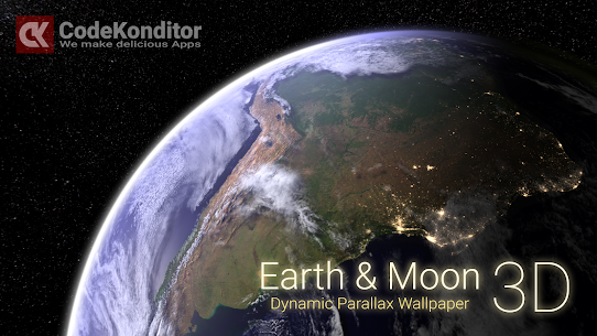 Earth & Moon 3D Live Wallpaper 1