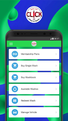 Android application Click! Clean & Quick Car Wash screenshort