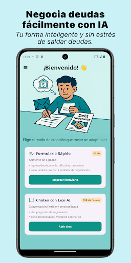 Captura de pantalla de Carta de Deuda - Alivio Rápido