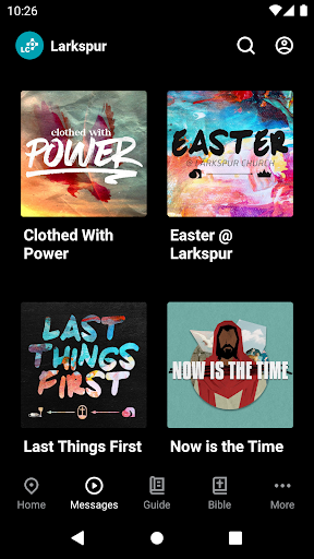 Larkspur Church App Screen 2