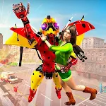 Flying Ladybug Robot Rescue Game Apk