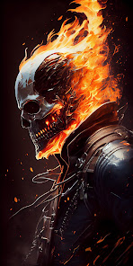 Screenshot 16 Flame Skull Wallpapers 2023 HD android