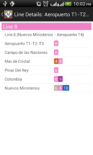 Madrid Metro Route Planner Screen 3