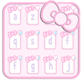 Cute baby Kitty pink keyboard icon