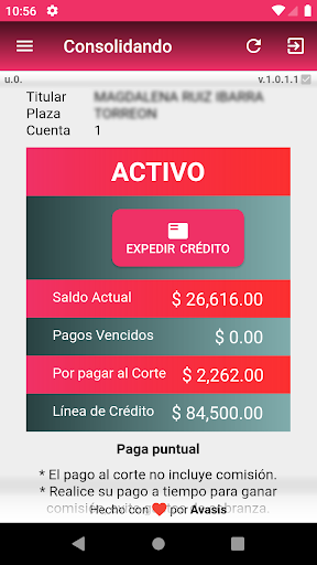 Android application Consolidando - Microfin screenshort