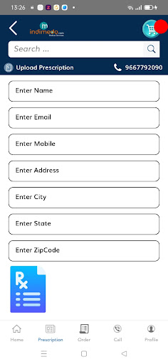 Indimedo Online Pharmacy Screen 2