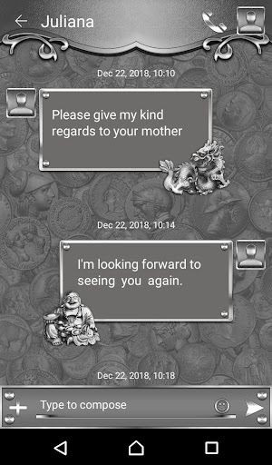 Silver Lucky Sharm Go SMS them Screen 2