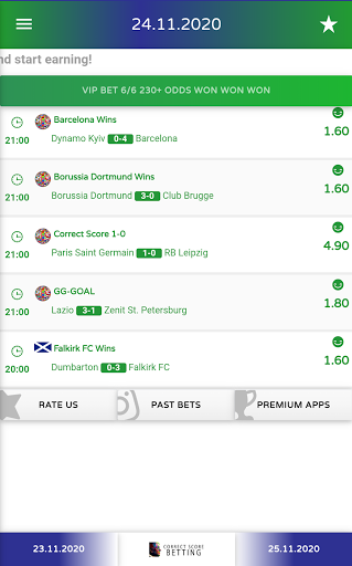 Alex VIP Correct Score Tips Screen 2