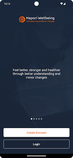 Android application Hapori Wellbeing screenshort