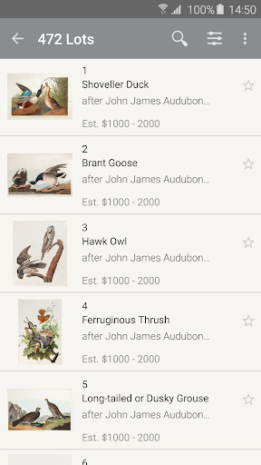 Screenshot of Copley Fine Art Auctions