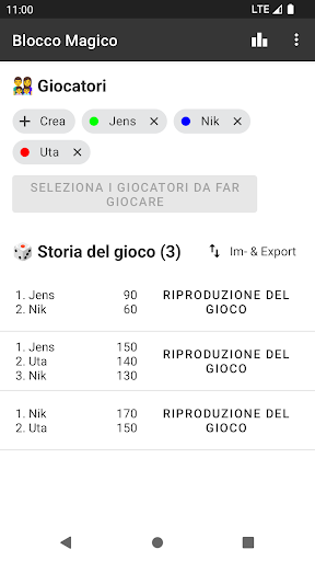 Anteprima dell'app