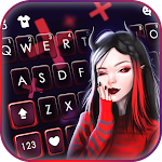 Cute Devil Girl Keyboard Background Apk