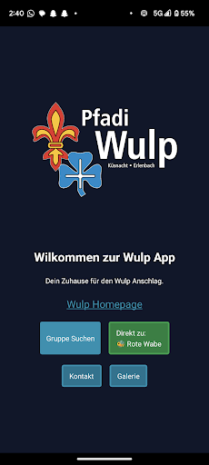 Android application Pfadi Wulp screenshort