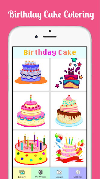 Birthday Cake Coloring Number banner