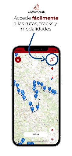 Android application Camino del Cid Route screenshort