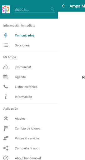 Android application Ampa Miguel Hernández screenshort