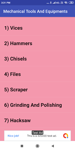 Android application Mechanical Engineering Tools screenshort