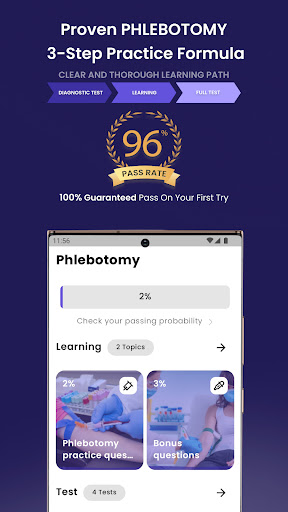 Android application Phlebotomy Practice Test 2024 screenshort