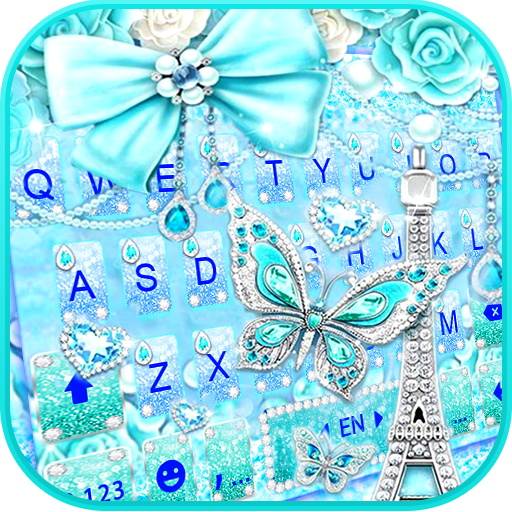 Blue Paris Butterfly Keyboard logo