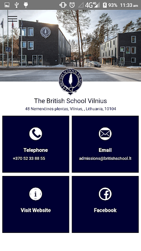 Android application British School Vilnius screenshort