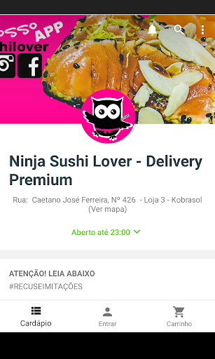 Android application Ninja Sushi Lover - Delivery P screenshort