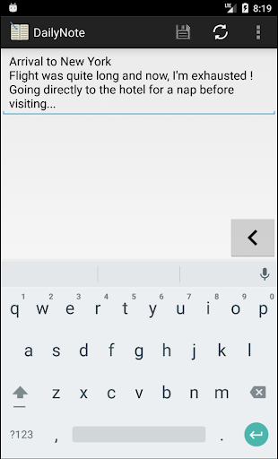 Android application Daily Note screenshort