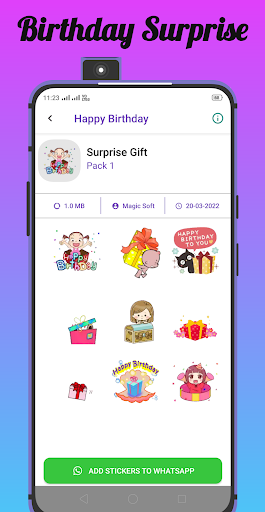 Birthday Animated Stickers Screen 2