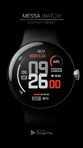 Minimal Digital Watch Face Screen 2