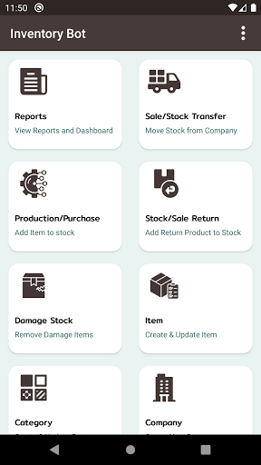 Android application Inventory Management App screenshort