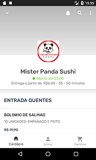 Android application Mister Panda Sushi screenshort