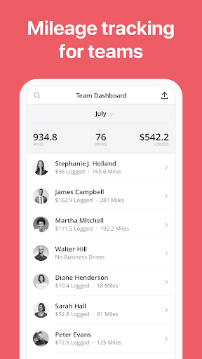 Android application Pathmile: Team Mileage Tracker screenshort