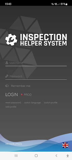 Android application Inspection Helper System (IHS) screenshort