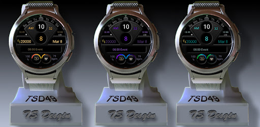 TSD49 Watch Face for Wear OS Screen 2