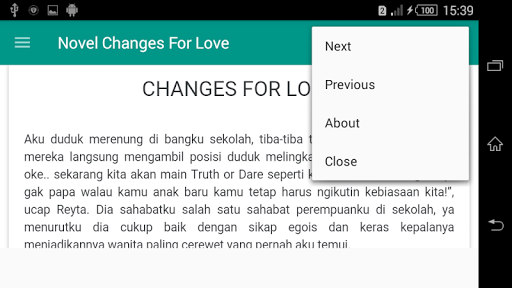 Novel Changes For Love