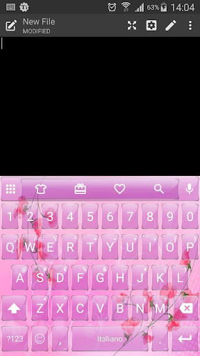 Emoji Keyboard Glass Pink Flow