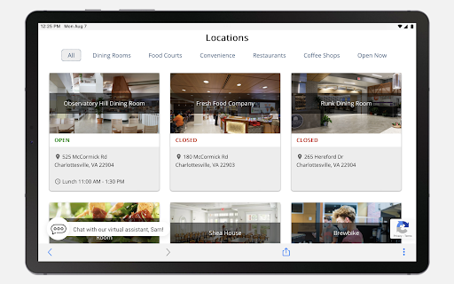 Screenshot of CampusDish