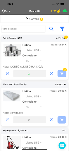 InteGRa OrderEntry 2.0 Screen 3