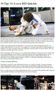 Jiu Jitsu Training Tips