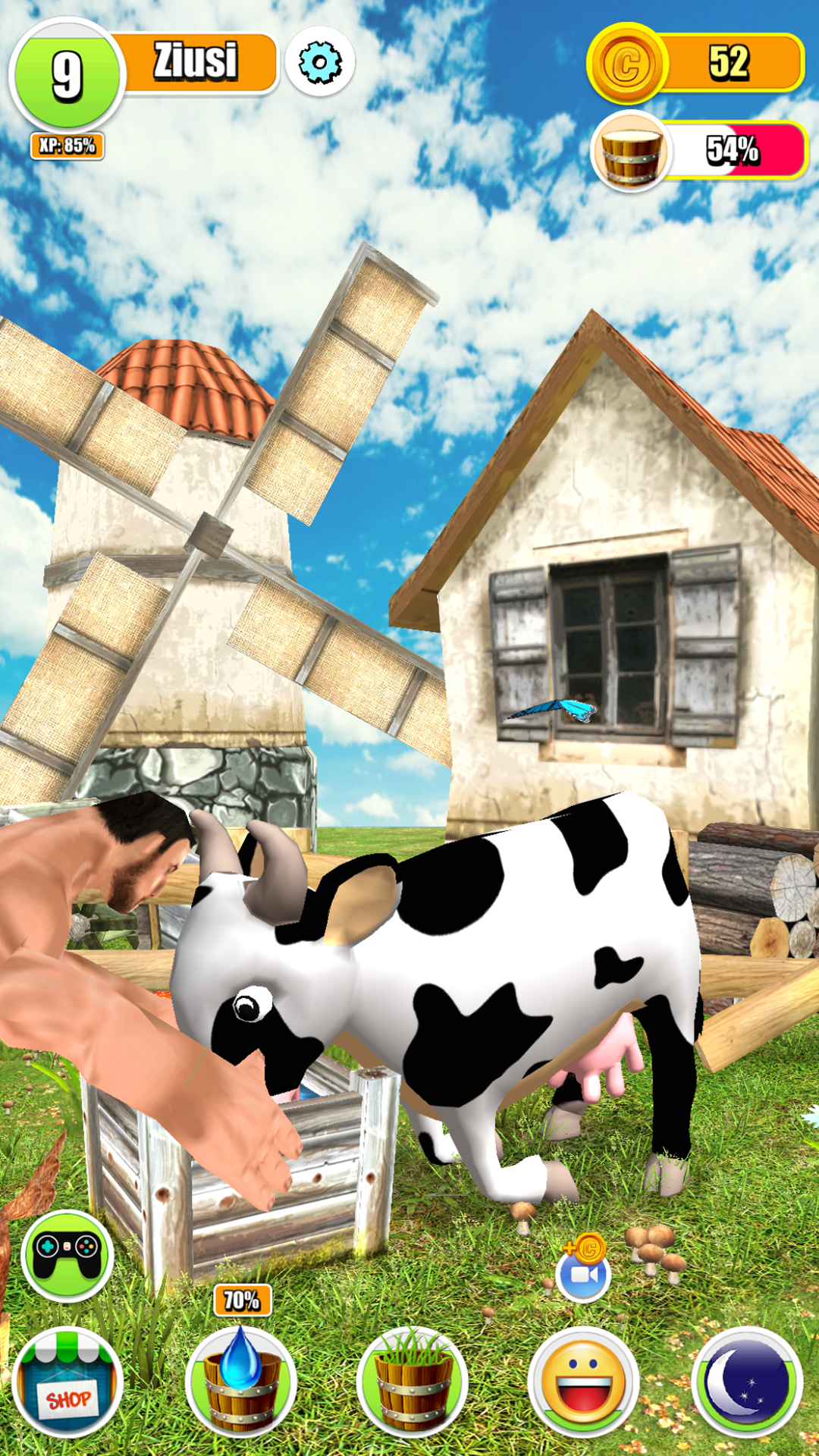 Android application Cow Farm screenshort