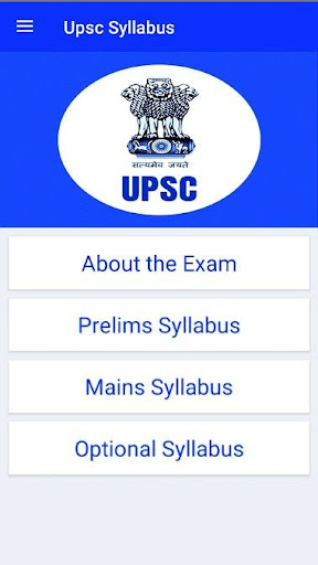 Android application UPSC Syllabus 2022 screenshort