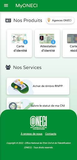 MyONECI Screen 2