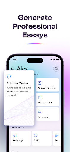 Android application Ai essay writer & helper: Nexa screenshort