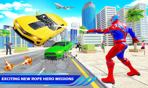 Flying Police Robot Rope Hero: Gangster Crime City 45 screenshots 4