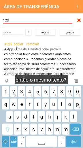 Área de Transferência Screen 3