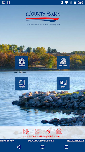 Android application County Bank screenshort