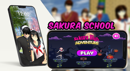 Sakura School jump Girls