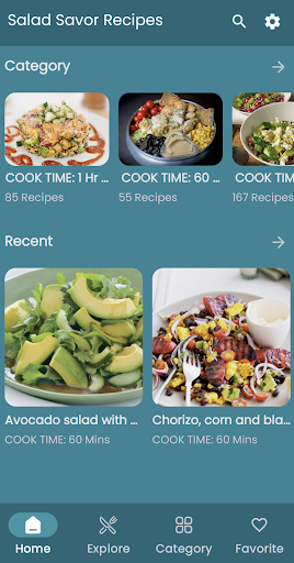 Android application Salad Savor Recipes screenshort